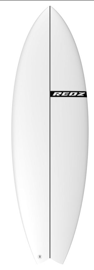 redz surfboard logo strpe only black nose
